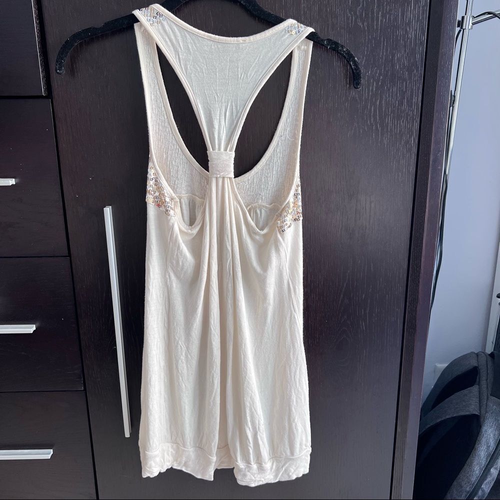 4/$20 Mango sequin racerback tank top - Picture 3 of 9